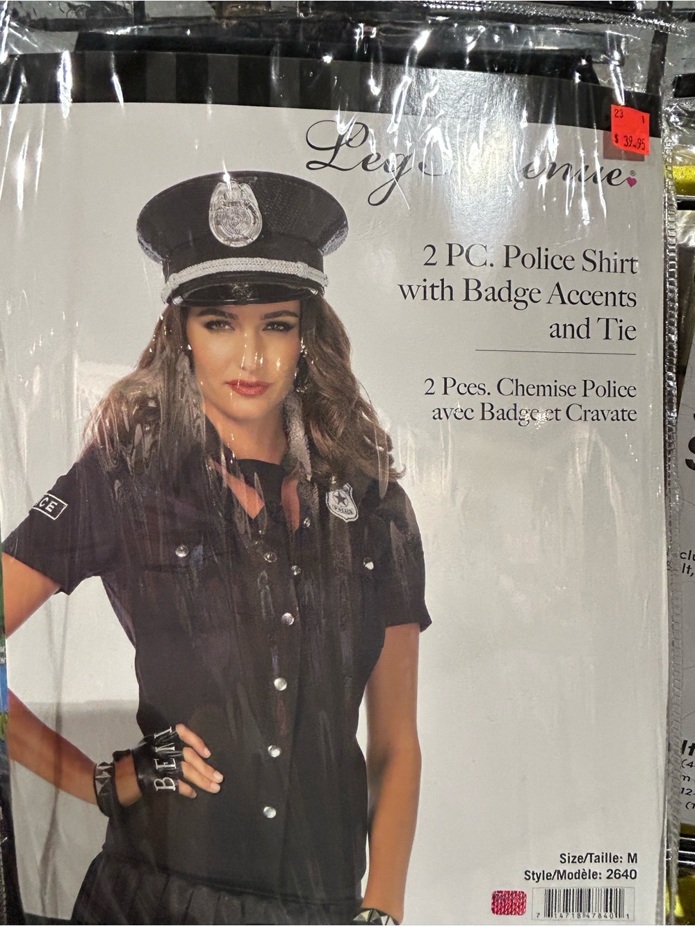 Leg Avenue Black Police Hat and Shirt Costume Set